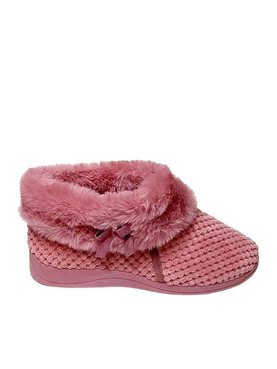 Geschlossene Damen Hausschuhe Rosa