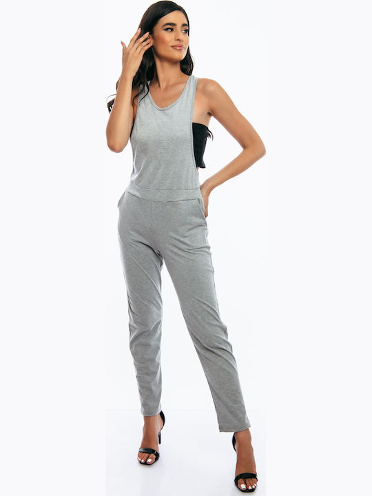 Women's Sleeveless One-piece Suit Gray
