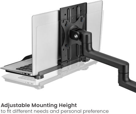 Brateck Tray For Monitor Arms Βάση Στήριξης για Laptop έως 17"