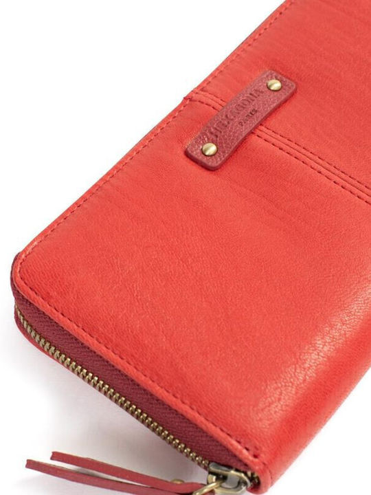 Large Leather Women's Wallet Classic Red