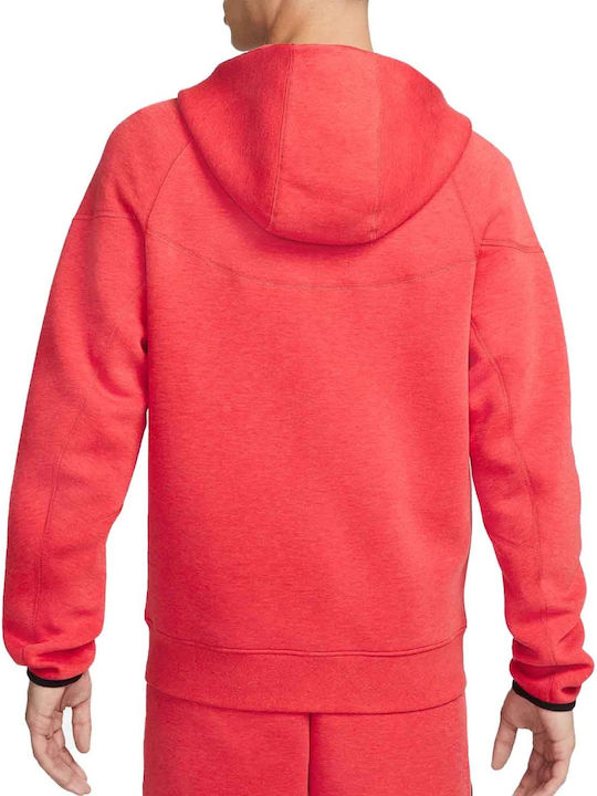 Tech Fleece Windrunner Cardigan With Red Hood