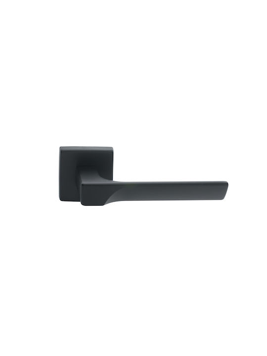 Manital Hebel Mittlere Tür mit Rosette Flash Paar Black Matt