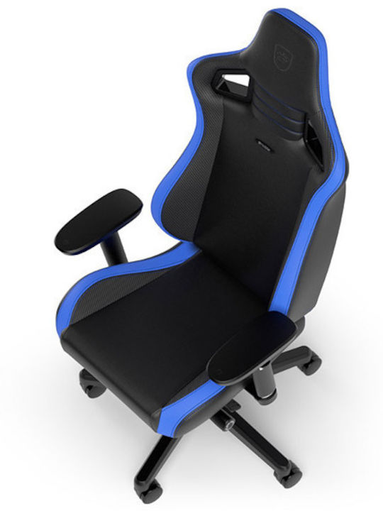 Noblechairs Epic Compact Καρέκλα Gaming Δερματίνης με Ρυθμιζόμενα Μπράτσα Black Carbon Blue