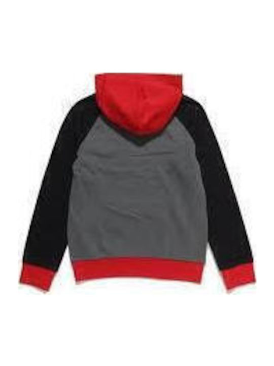 Fleece Παιδικό Φούτερ με Κουκούλα και Τσέπες Μαύρο Rival