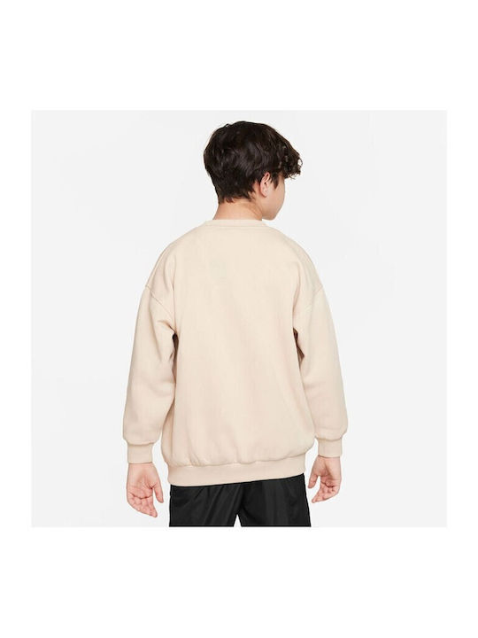 Fleece Παιδικό Φούτερ Μπεζ Sportswear Club