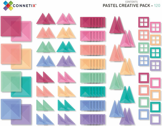 Connetix Magnetisches Bauspielzeug Connetix Tiles für Kinder ab 3+ Jahre alt Jahren