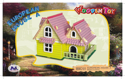 Anelixi Wooden Construction Toy Συναρμολογούμενη Κατασκευή: Σπίτι