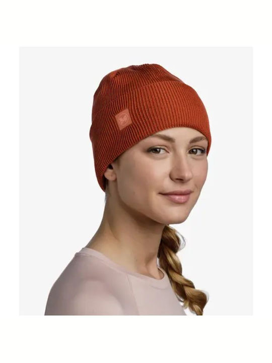 Buff Crossknit Knitted Beanie Cap Red