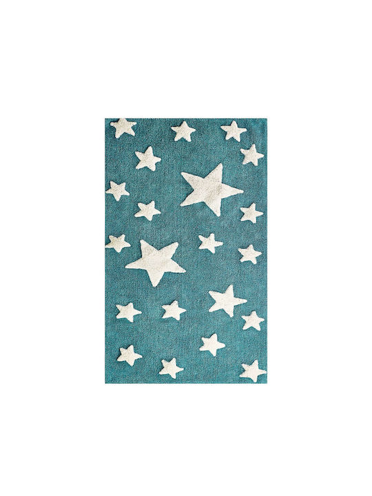 Kentia Asterisco Παιδικό Χαλί Αστέρια Βαμβακερό 70x140cm