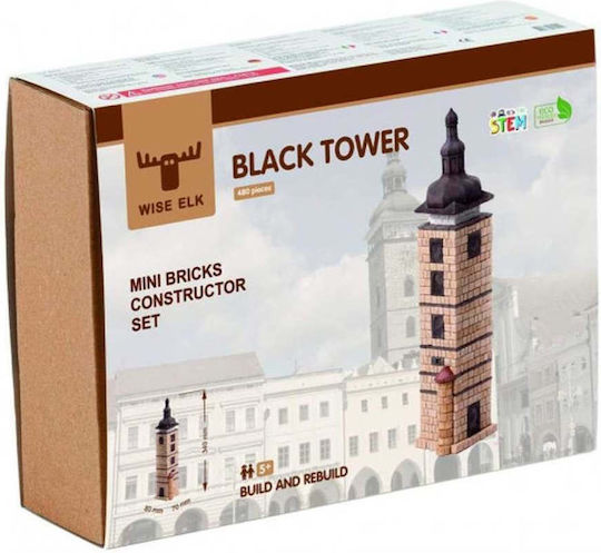 Wiseelk Construction Toy Black Tower in Prague