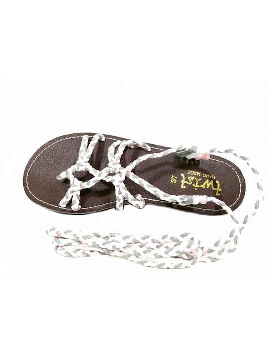 Twist Naxos Women's Flat Sandals in Gray Color