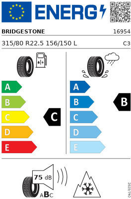 Bridgestone 315/80R22.5 L M+S Λάστιχο Φορτηγού