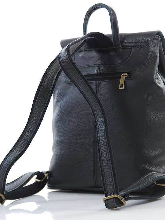 Passaggio Leather Leather Women's Bag Backpack Black