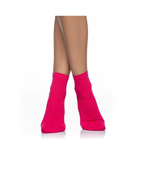 Gocomma Women's Solid Color Socks Fuchsia