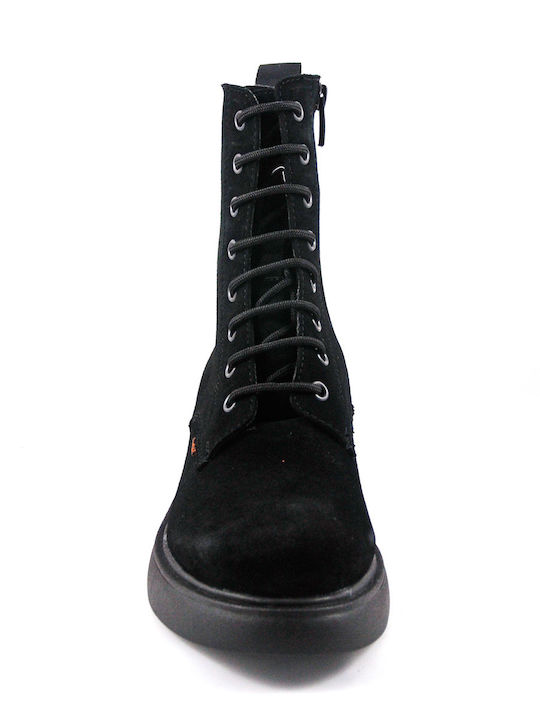 Leather Women's Ankle Boots Black