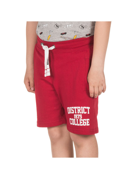 District75 Kids Shorts/Bermuda Denim Τζιν Βερμούδα Red