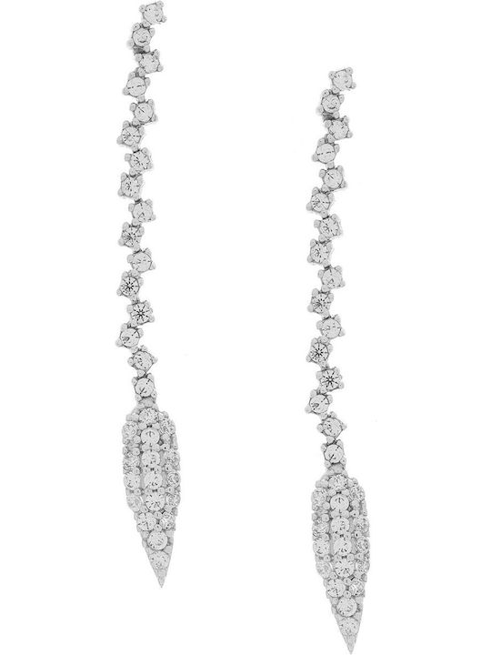 Vitopoulos Set with Necklace , Earrings & Ring from White Gold 14K with Stones