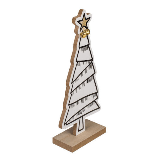 Christmas Decorative Wood Tree 25.5cm White