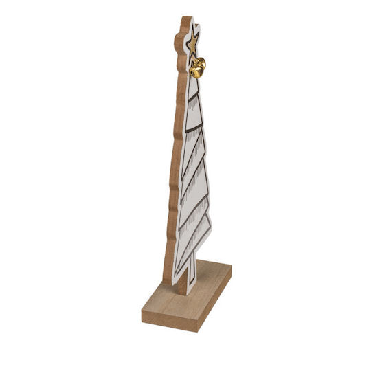 Christmas Decorative Wood Tree 25.5cm White