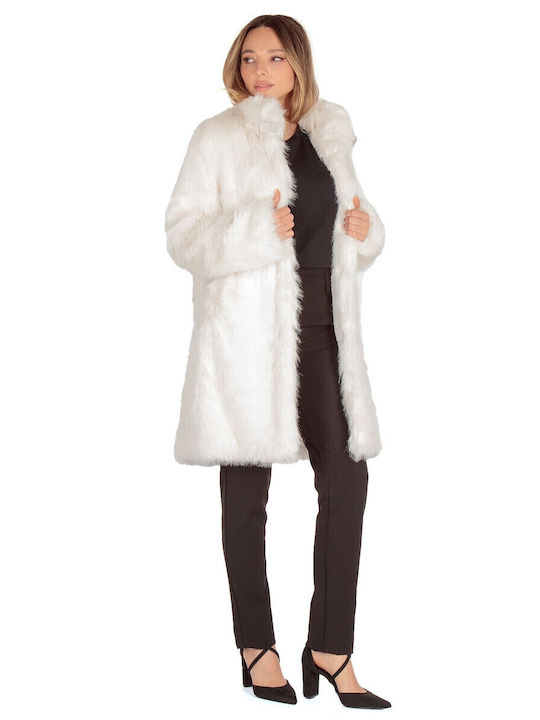 Women's Long Fur White