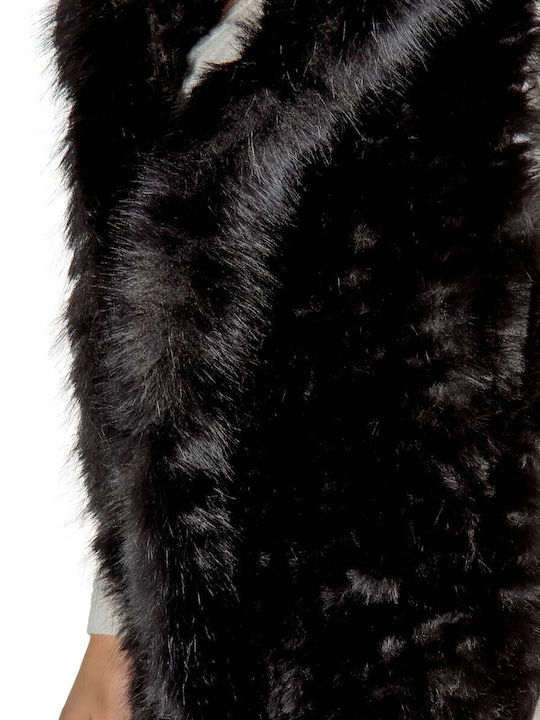 Frauen Pelz Black FUR-45845 (BLK)