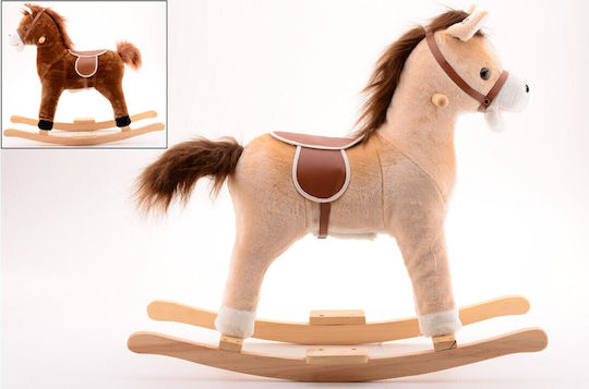 Anelixi Horse Fabric Rocking Toy Horse with Sounds