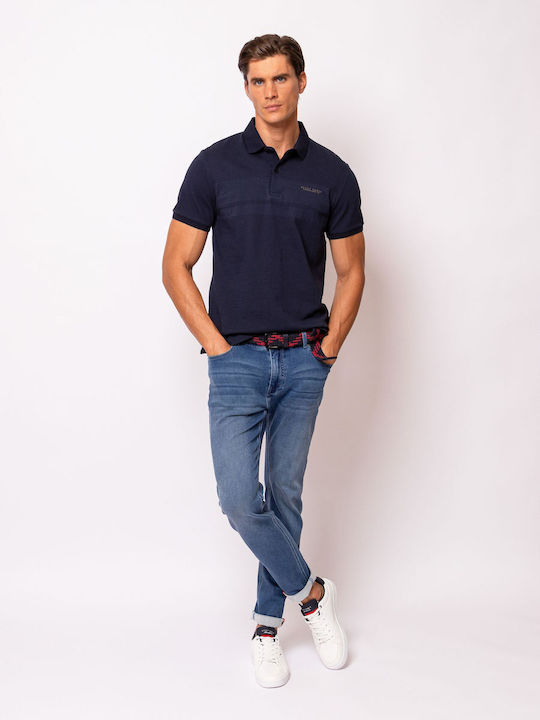 Heavy Tools Men's Short Sleeve Blouse Polo BLUE NAVY