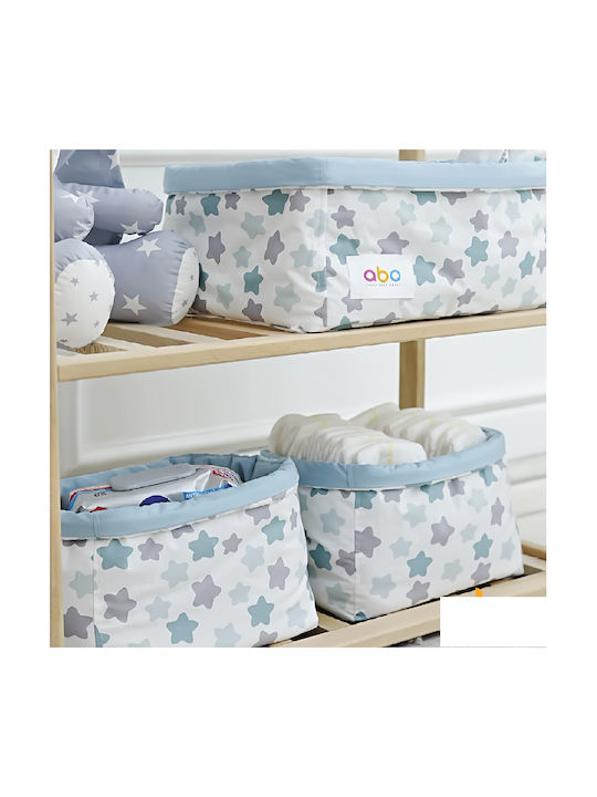 abo Nursery Storage Baskets Blue 3pcs