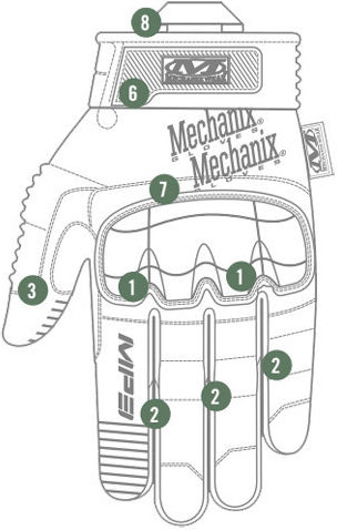 Mechanix Wear Militärhandschuhe in Braun Farbe