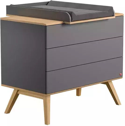 Παιδική Συρταριέρα Nature Baby Graphite/Oak με 3 Συρτάρια 100x58x86.5εκ.