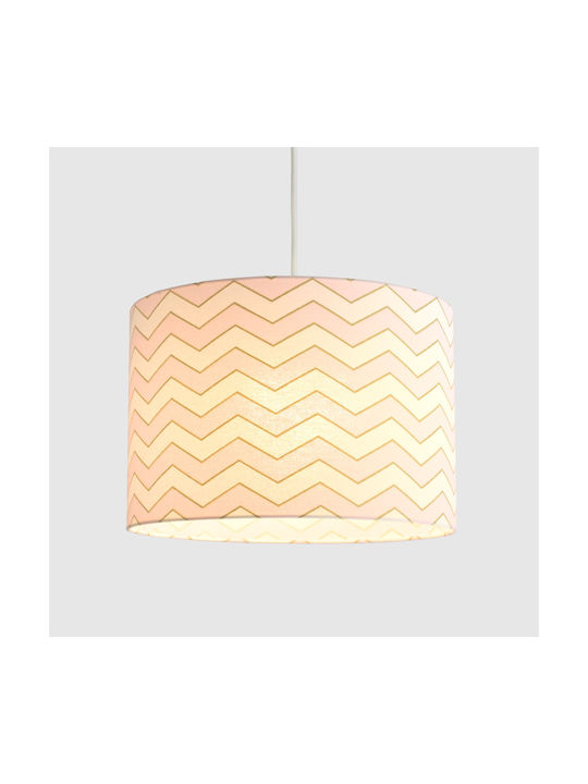 Veis Kids Ceiling Light E27 Chevron Pink