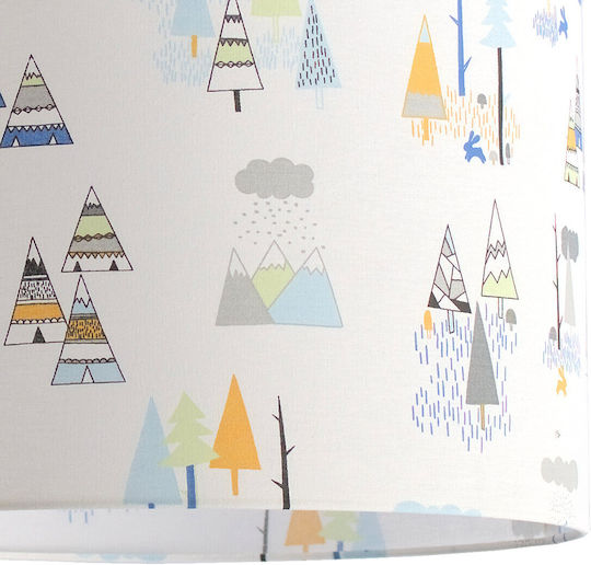 Veis Teepee Einfaches Licht Kinderdeckenleuchte Deckenleuchte 15W mit Fassung E27 Weiß 35x24cm
