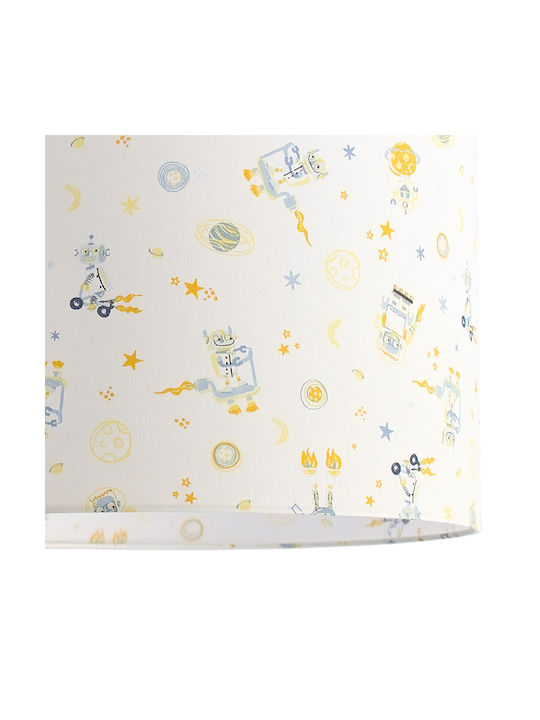 Veis Kids Plastic Single Ceiling Light E27 White 15W 35x24cm