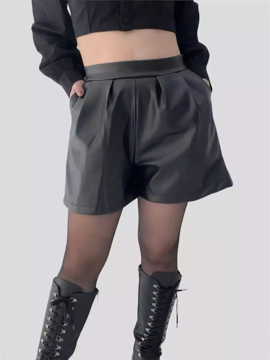 Bebe Plus Women's Leather Shorts black