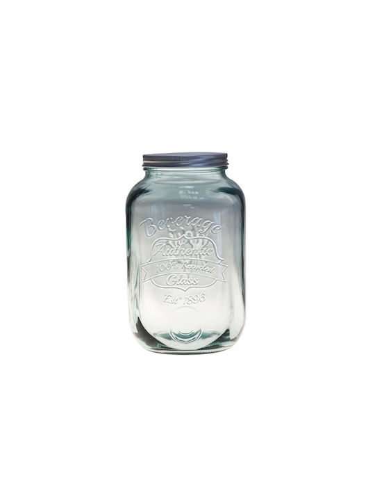 Glass Drops Vase General Use with Lid Glass Transparent 4000ml