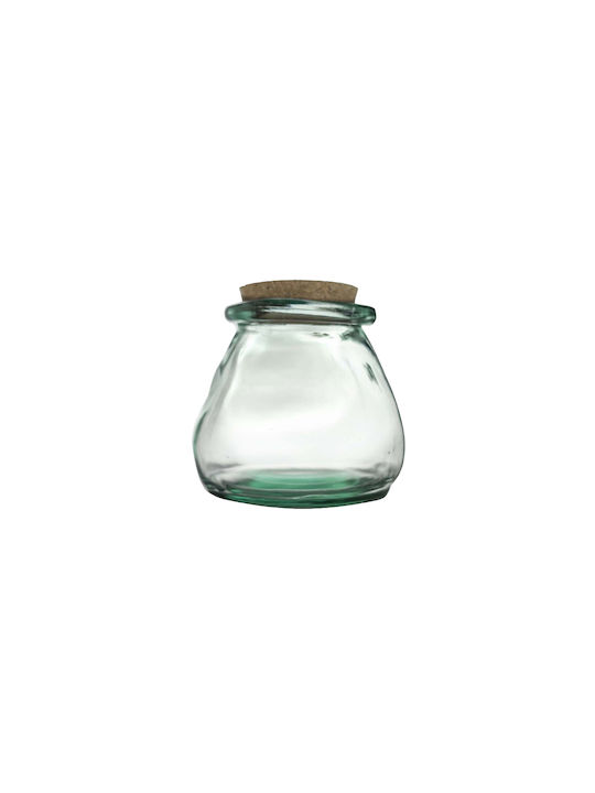 Glass Drops Vase General Use with Cork Glass Transparent 1500ml