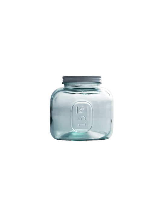 Glass Drops Vase Allgemeine Verwendung mit Deckel Glas Transparent 1500ml