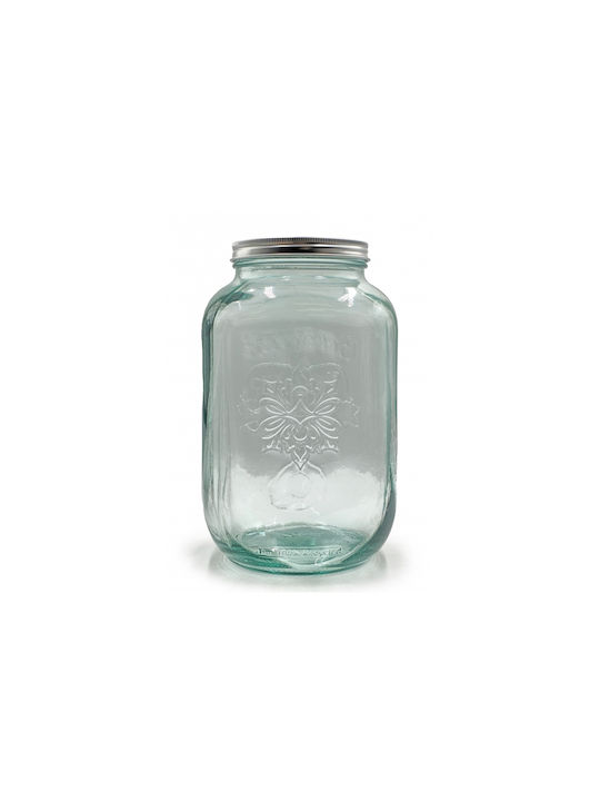 Glass Drops Vase General Use with Lid Glass Transparent 4000ml