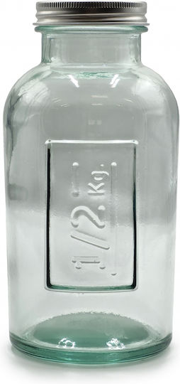 San Miguel Brewery General Use Glass Jar with Lid Transparent 500ml