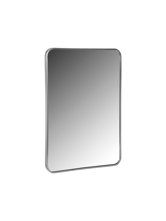 HomeMarkt Wandspiegel mit Silber Metallisch Rahmen 80x60cm 1Stück
