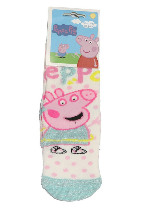 Peppa Pig Παιδικές Κάλτσες Αντιολισθητικές Ecru