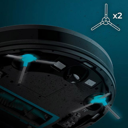 Cecotec Conga 2499 Ultra Genesis Σκούπα Ρομπότ με Έξυπνη Πλοήγηση & Απορρόφηση 2100Pa Μαύρη