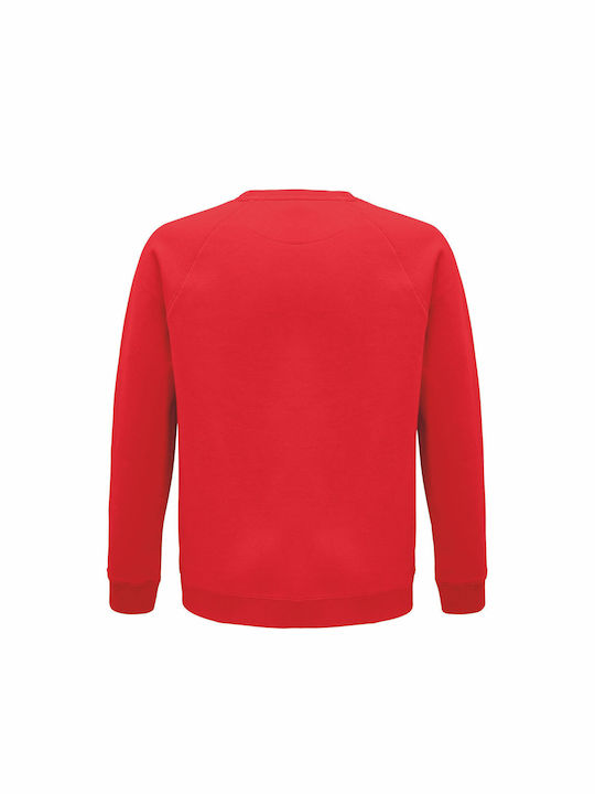 Unisex-Sweatshirt, Bio "Fernseher im Mülleimer", rot