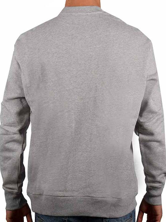 Herren Sweatshirt aus Baumwolle Hellgrau