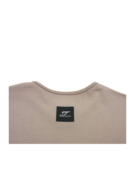 Langarmbluse Beige