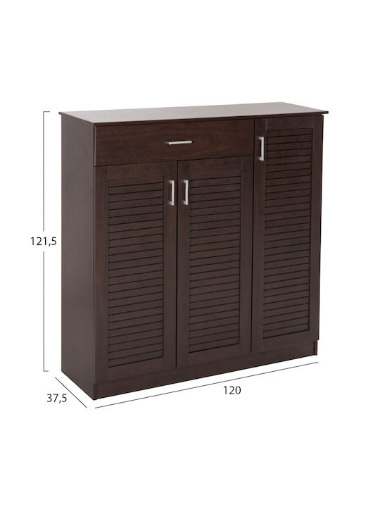 Proby Wooden Shoe Organizer Wenge 120x37.5x121.5cm