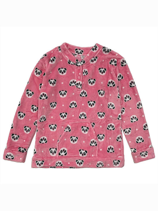 Ustyle Winter Women's Pyjama Set Fleece Rose