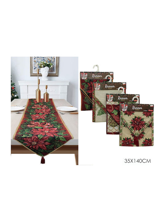 ArteLibre Christmas Tablecloth Runner Fabric L140xW35cm. (Μiscellaneous Designs/Colors)