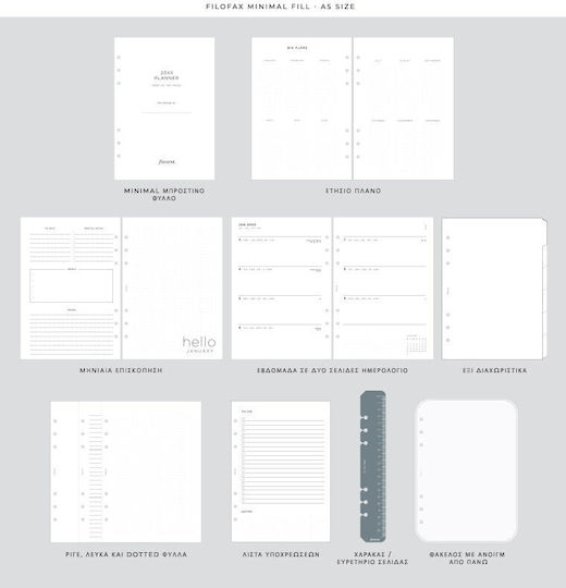 Filofax Ημερήσια Ατζέντα Norfolk A5 Μαύρη 21.5x24εκ.