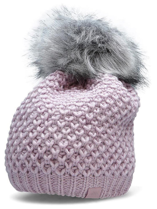 Knitted Beanie Cap Lilac